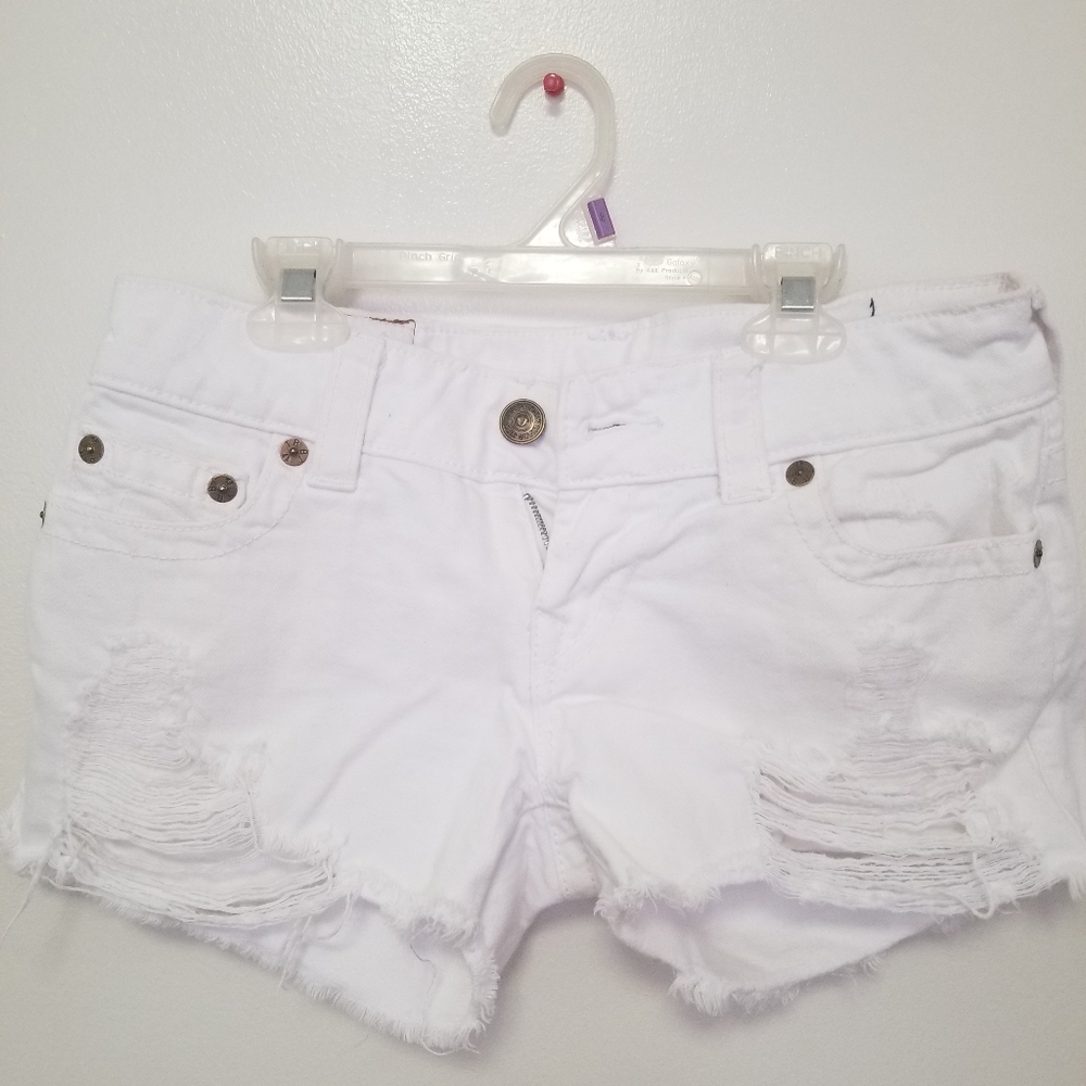 True religion white shorts